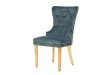 Fauteuil baroque en velours gris style capitonné Chaises de salle à... Fauteuil baroque en velours gris style capitonné Chaises de salle à...
