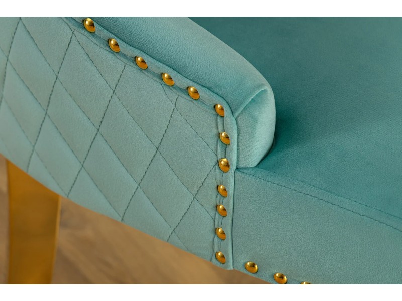 Fauteuil baroque en velours gris style capitonné Chaises de salle à...