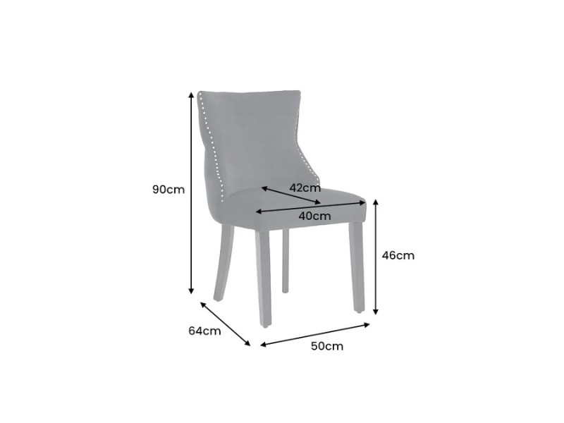 Chaise de salle à manger design baroque coloris gris argenté home |...