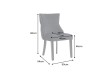 Chaise de salle à manger design baroque coloris gris argenté home |... Chaise de salle à manger design baroque coloris gris argenté home |...