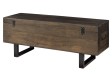 Banc coffre FACTORY LOFT – 115 cm – Bois de manguier taupe marron