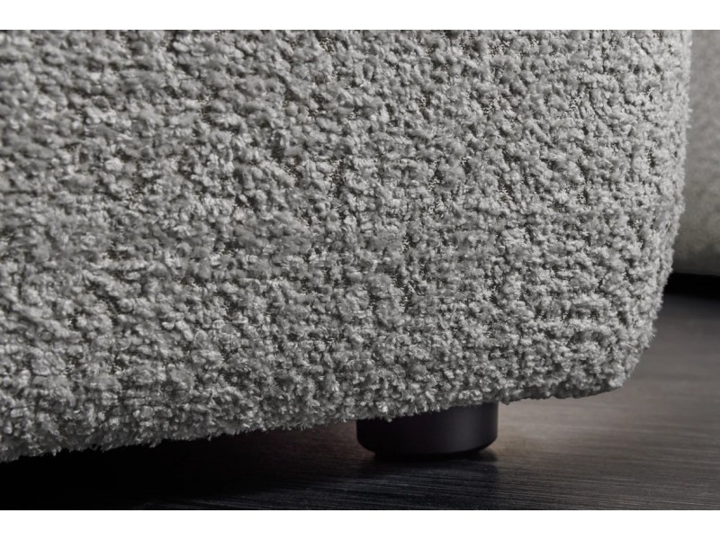 Tabouret ROYAL 120 cm bouclé gris – Adenia Home