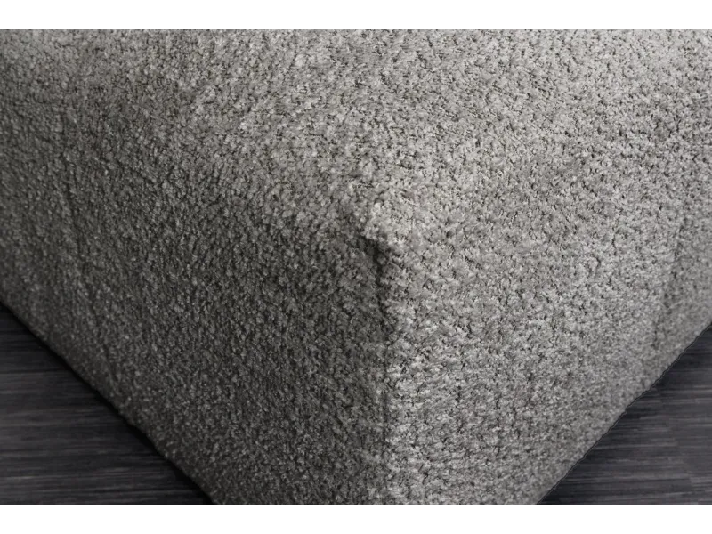 Tabouret ROYAL 120 cm bouclé gris – Adenia Home