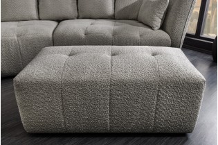 Tabouret ROYAL 120 cm bouclé gris – Adenia Home 2