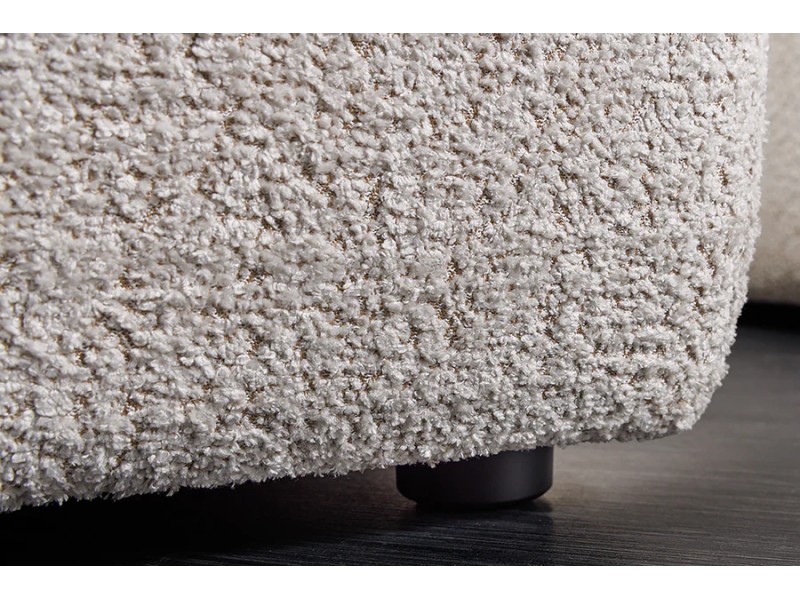 Tabouret ROYAL 120 cm bouclé champagne beige – Adenia Home