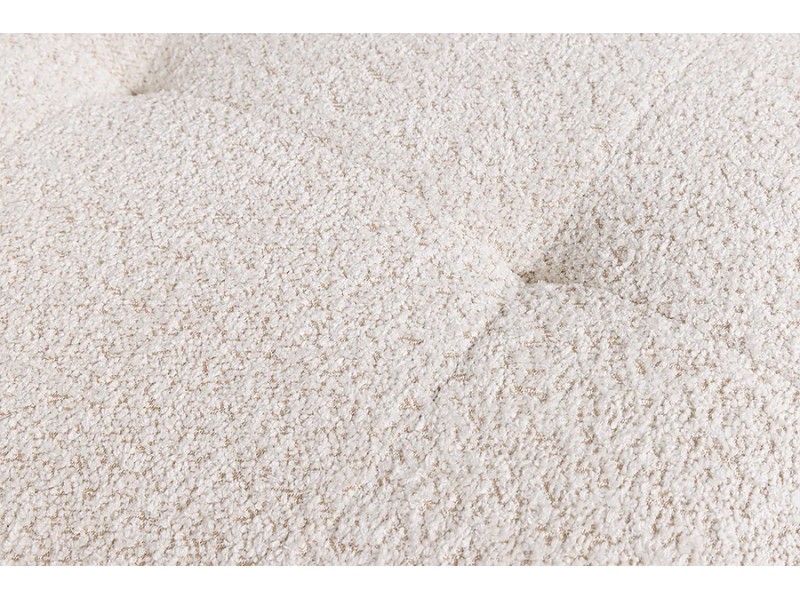 Tabouret ROYAL 120 cm bouclé champagne beige – Adenia Home