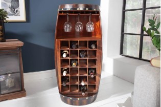 Étagère à vin BODEGA 100 cm – En sapin massif brun pour 24 bouteilles 2