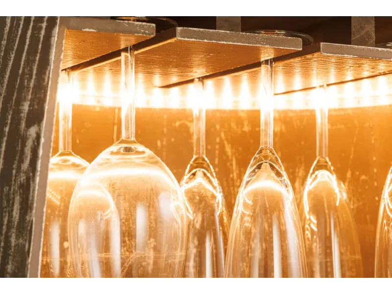 Demi-cave à vin BODEGA 100 cm pour 24 bouteilles, en sapin massif naturel