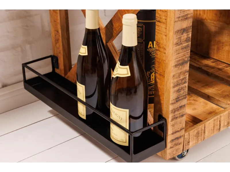 Meuble bar BODEGA 90 cm polyvalent en bois de manguier