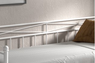 Lit fer forgé & lit métal |Lit banquette contemporain de 90x200 cm ... 2