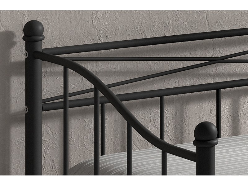 Lit fer forgé & lit métal |Lit banquette contemporain de 90x200 cm ...