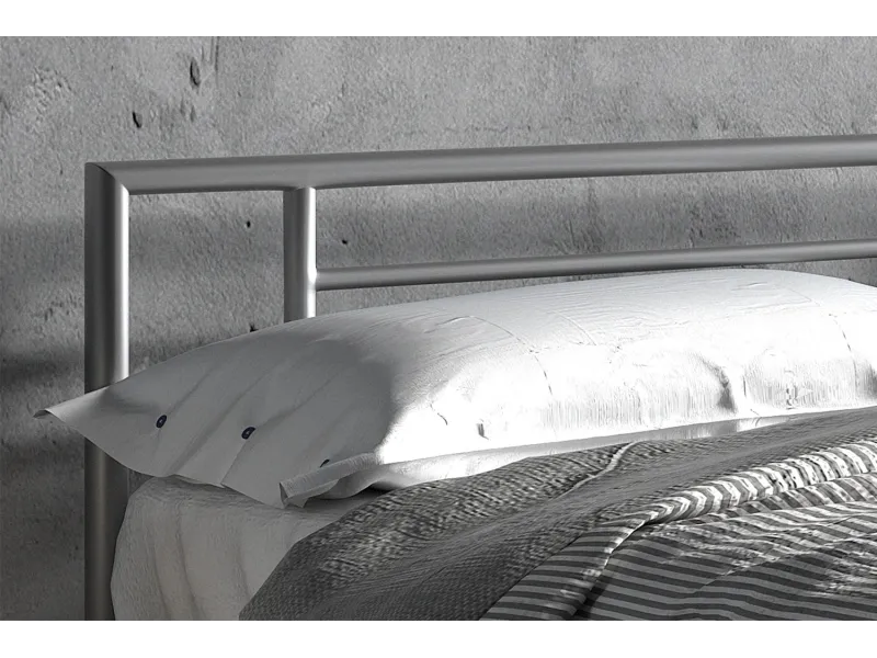 Lit fer forgé & lit métal |Lit moderne de 160x200 cm en métal color...