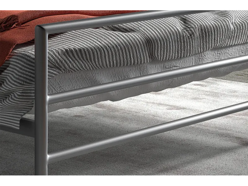 Lit fer forgé & lit métal |Lit moderne de 160x200 cm en métal color...