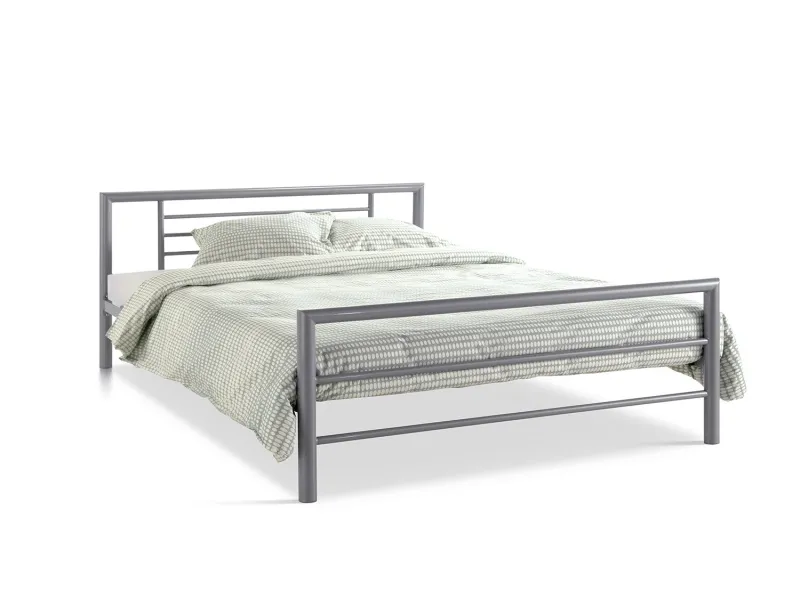 Lit fer forgé & lit métal |Lit moderne de 160x200 cm en métal color...
