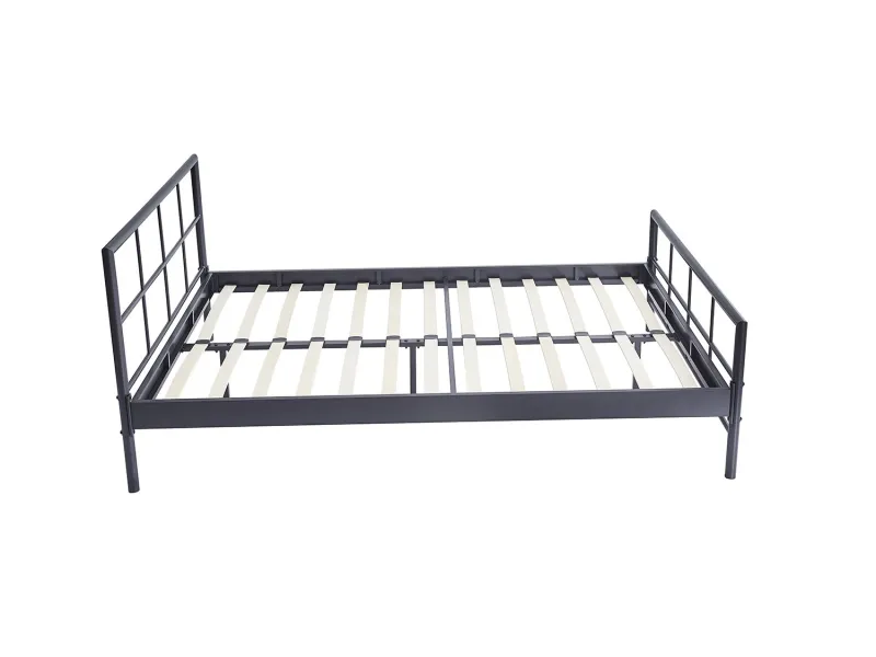 Lit fer forgé & lit métal |Lit adulte de 90x200 en métal coloris no...