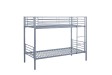 Lit superposé “Sammy” 90x200 cm divisible – Métal gris clair, robuste et modulable