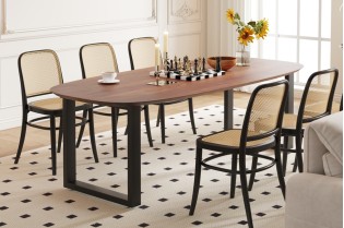 Table Tommy 220x100 cm – Design Ovale Danois & Pieds U Modulables