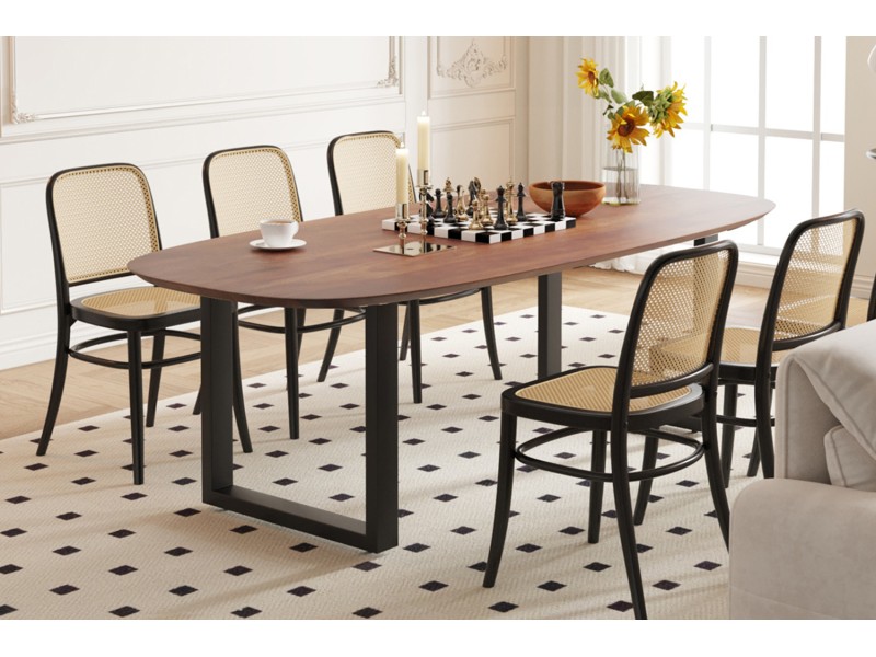 Table Tommy 220x100 cm – Design Ovale Danois & Pieds U Modulables