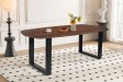 Table Tommy 220x100 cm – Design Ovale Danois & Pieds U Modulables