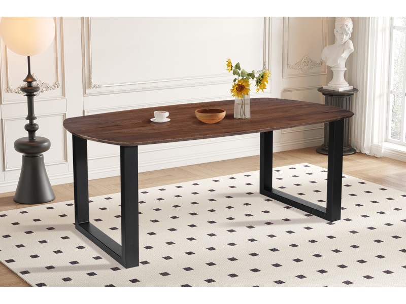 Table Tommy 220x100 cm – Design Ovale Danois & Pieds U Modulables