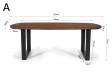 Table Tommy 220x100 cm – Design Ovale Danois & Pieds U Modulables