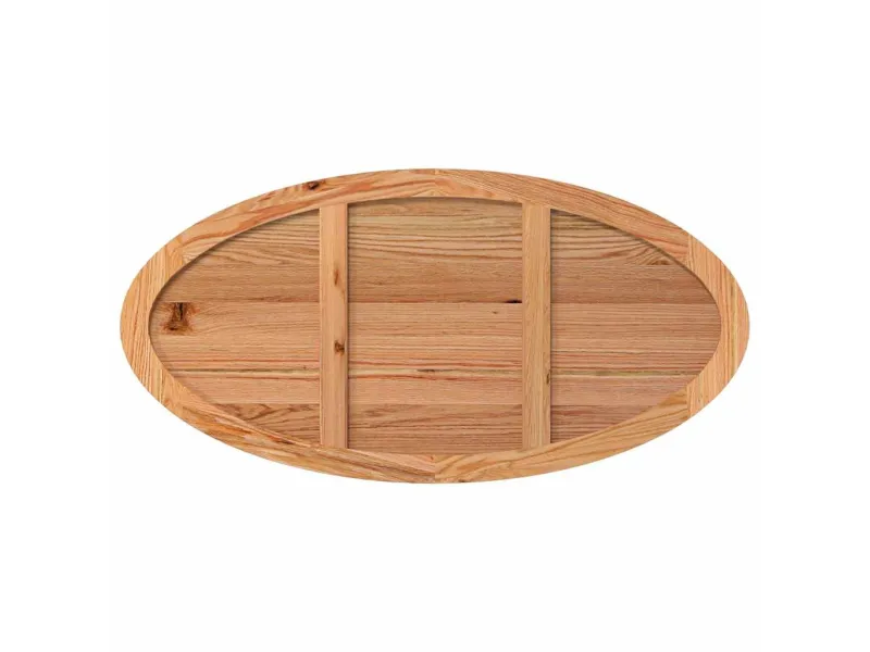 Table à manger GALAXIE ovale 200 cm – Bois chêne massif & métal noir