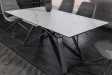 Table à manger extensible en céramique 180-225cm aspect marbre pas cher