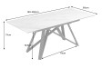 Table à manger extensible en céramique 180-225cm aspect marbre pas cher