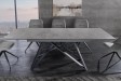 Table à manger extensible en céramique 180-225cm aspect marbre pas cher