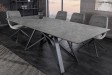 Table à manger extensible en céramique 180-225cm aspect marbre pas cher