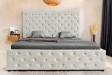 Lit adulte en bois massif |Lit moderne de 140x200 cm en pin massif ...