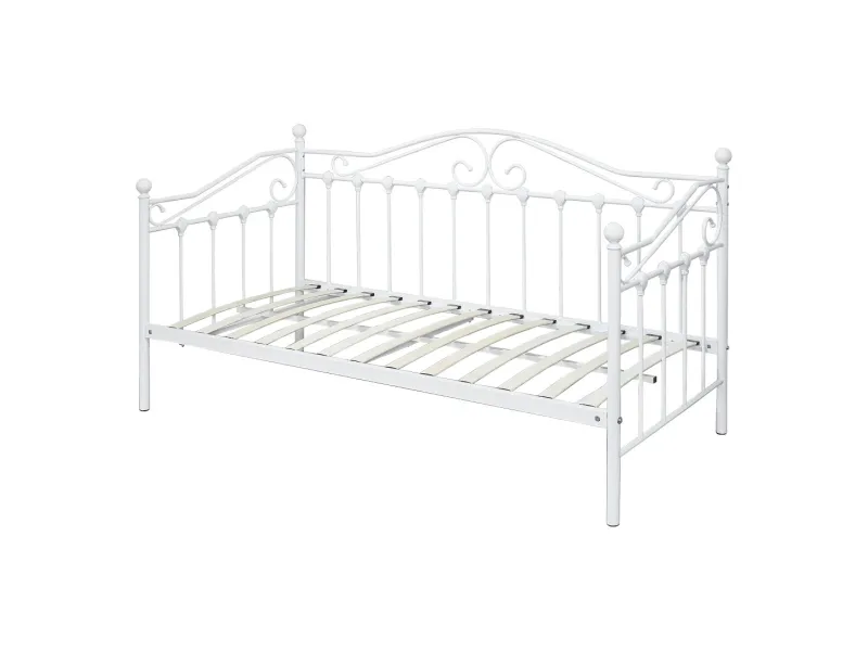 Lit fer forgé & lit métal |Lit banquette moderne de 90 x 200 cm en ...