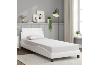 Cadre de lit Doven blanc 90x200 cm similicuir