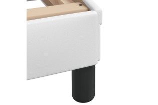 Cadre de lit Doven blanc 90x200 cm similicuir 2