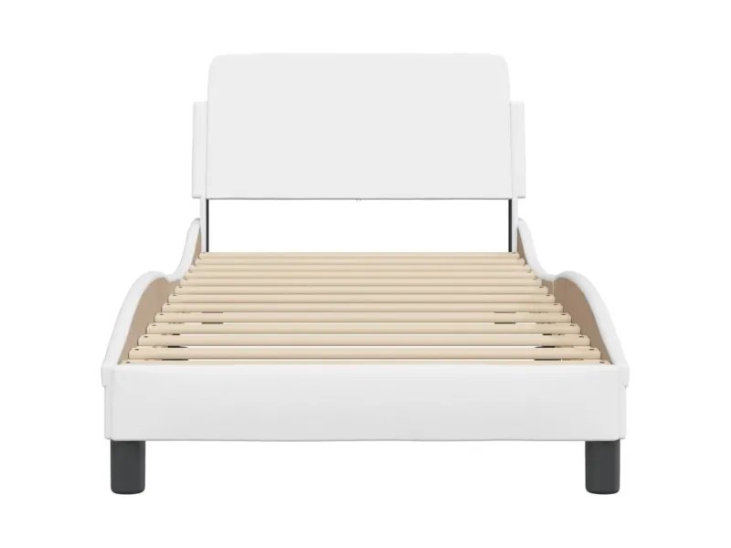 Cadre de lit Doven blanc 90x200 cm similicuir