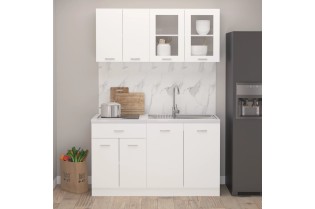 Ensemble de meubles de cuisine 4 pcs Blanc Aggloméré