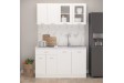 Ensemble de meubles de cuisine 4 pcs Blanc Aggloméré