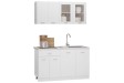 Ensemble de meubles de cuisine 4 pcs Blanc Aggloméré