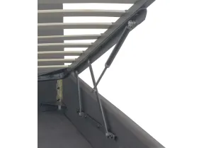 Ensemble lit coffre moderne en velours coloris taupe + matelas 2