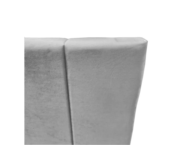 Lit coffre moderne de 90 x 200 cm en tissu coloris gris