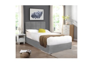Lit coffre moderne de 90 x 200 cm en simili cuir coloris noir