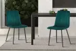 Lot de 4 Chaises de Salle à Manger Willis en Velours Vert – Élégance & Confort