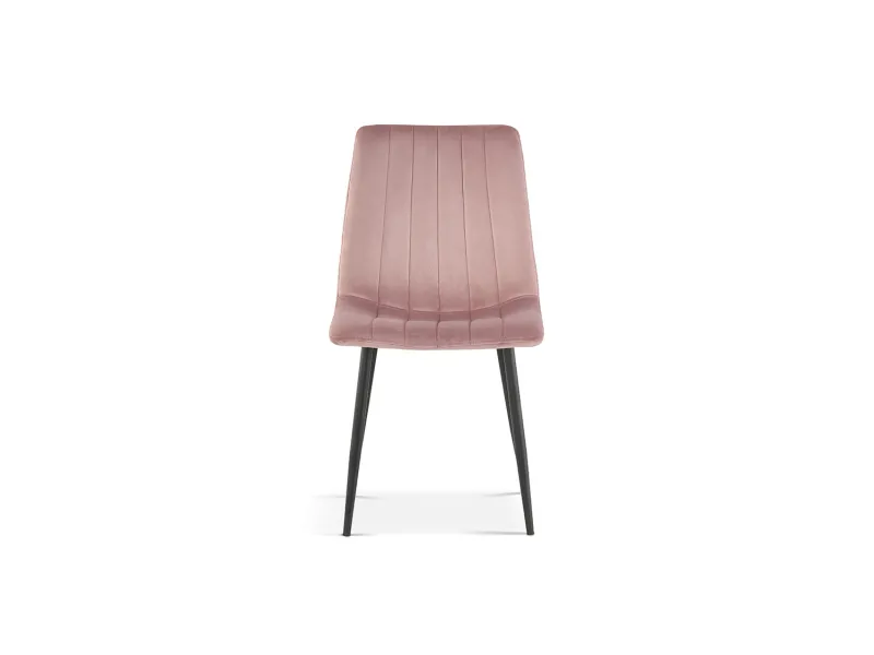 Lot de 4 chaises de Salle à Manger Willis en Velours Rose – Douceur, Style & Confort