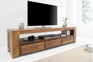 Meuble tv bois massif Meuble TV MAKASSAR 170cm Bois de Sheesham Massif - Adenia Home 2