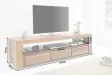 Meuble TV Moderne Bois Massif Sheesham Naturel 170 cm avec 3 Tiroirs – Meuble TV Bois Massif Salon