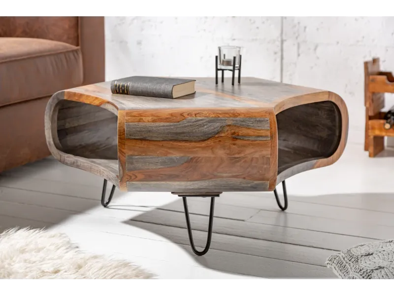 Table Basse en Bois 105cm Mango pas cher