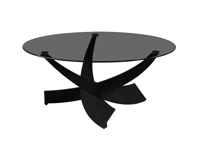 Pas cher Set de 2 tables basses rondes style industriel en bois vieilli