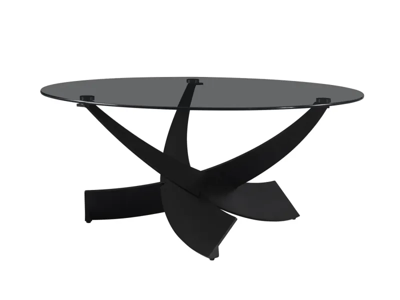 Pas cher Set de 2 tables basses rondes style industriel en bois vieilli