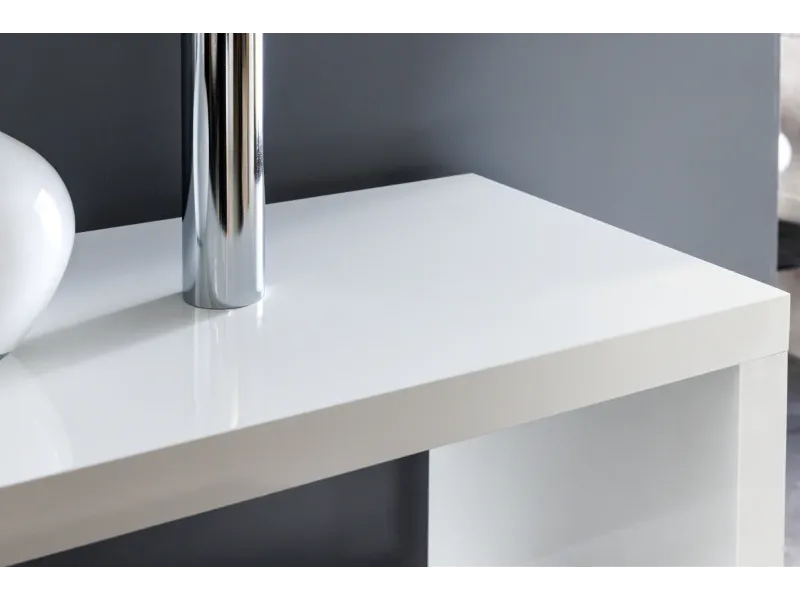 Étagère SNAKE – 165 cm – Blanche & chrome