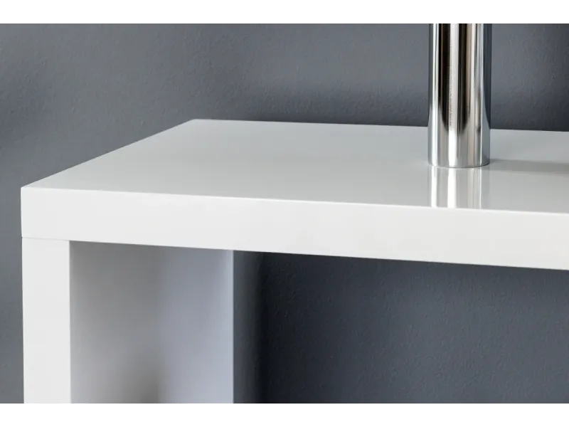 Étagère SNAKE – 165 cm – Blanche & chrome